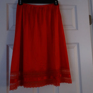 Vanity Fair Ladies red half slip